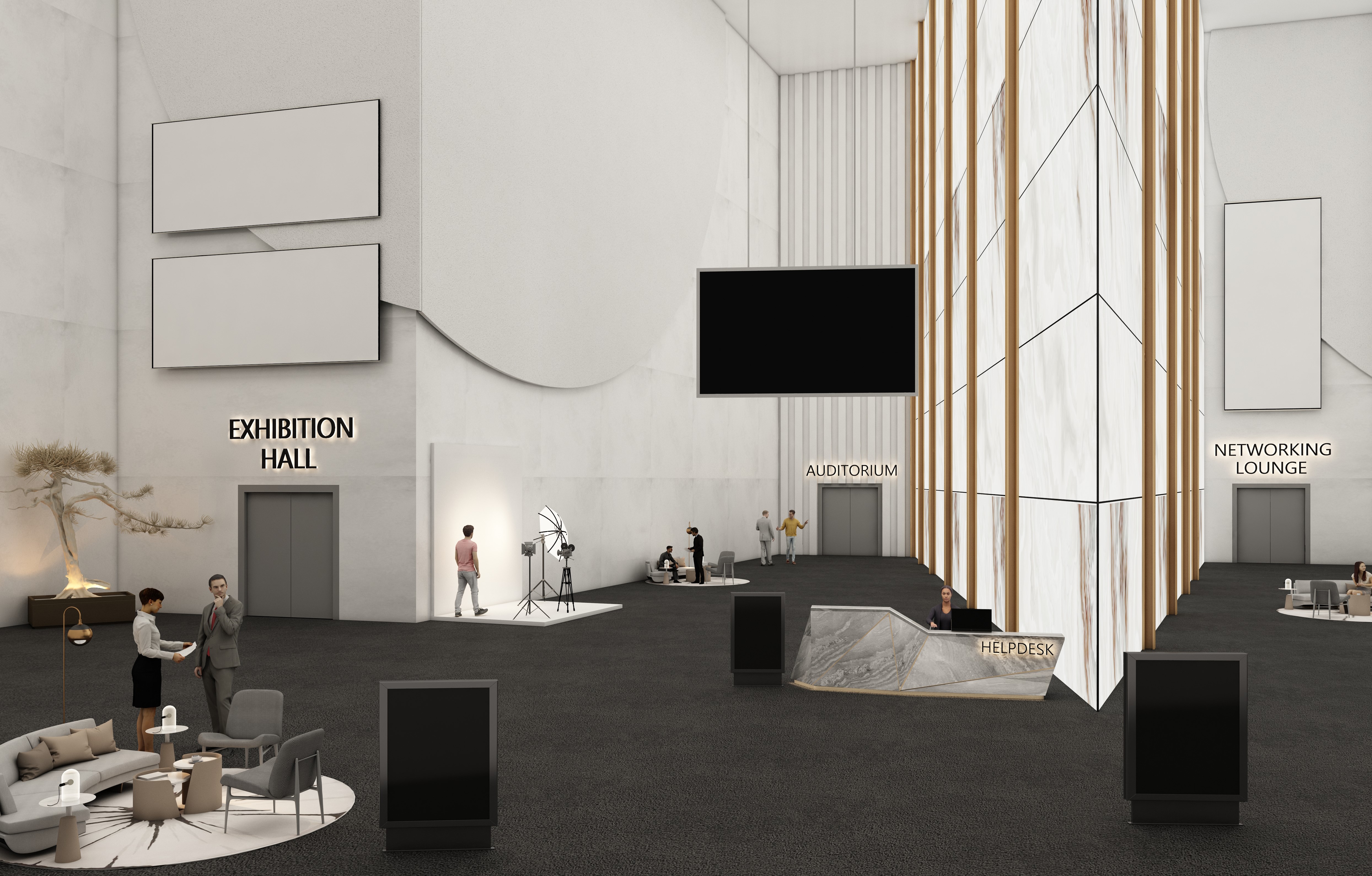 virtual exhibition center virtual space designing interior designing