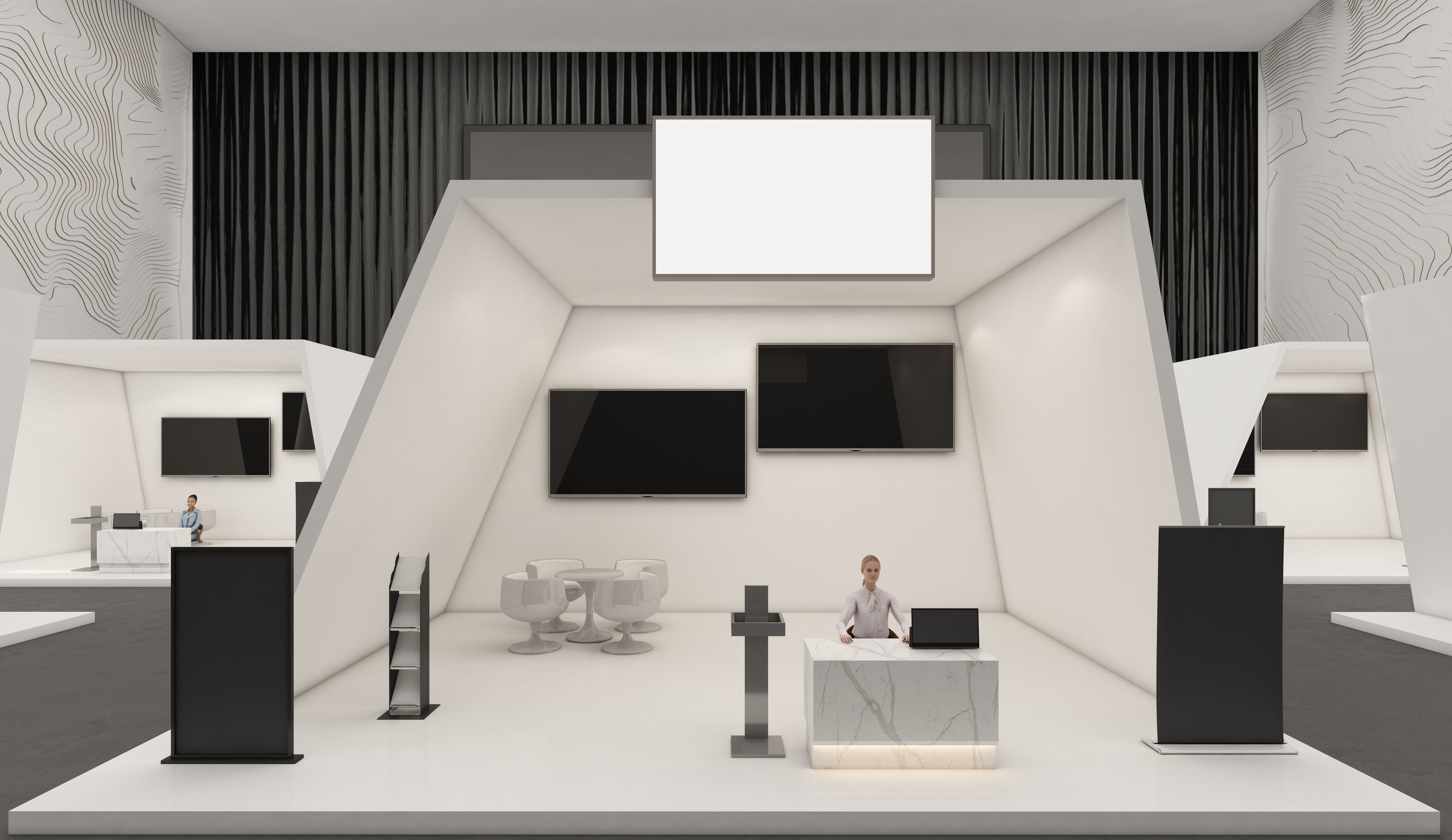 virtual exhibition center virtual space designing interior designing