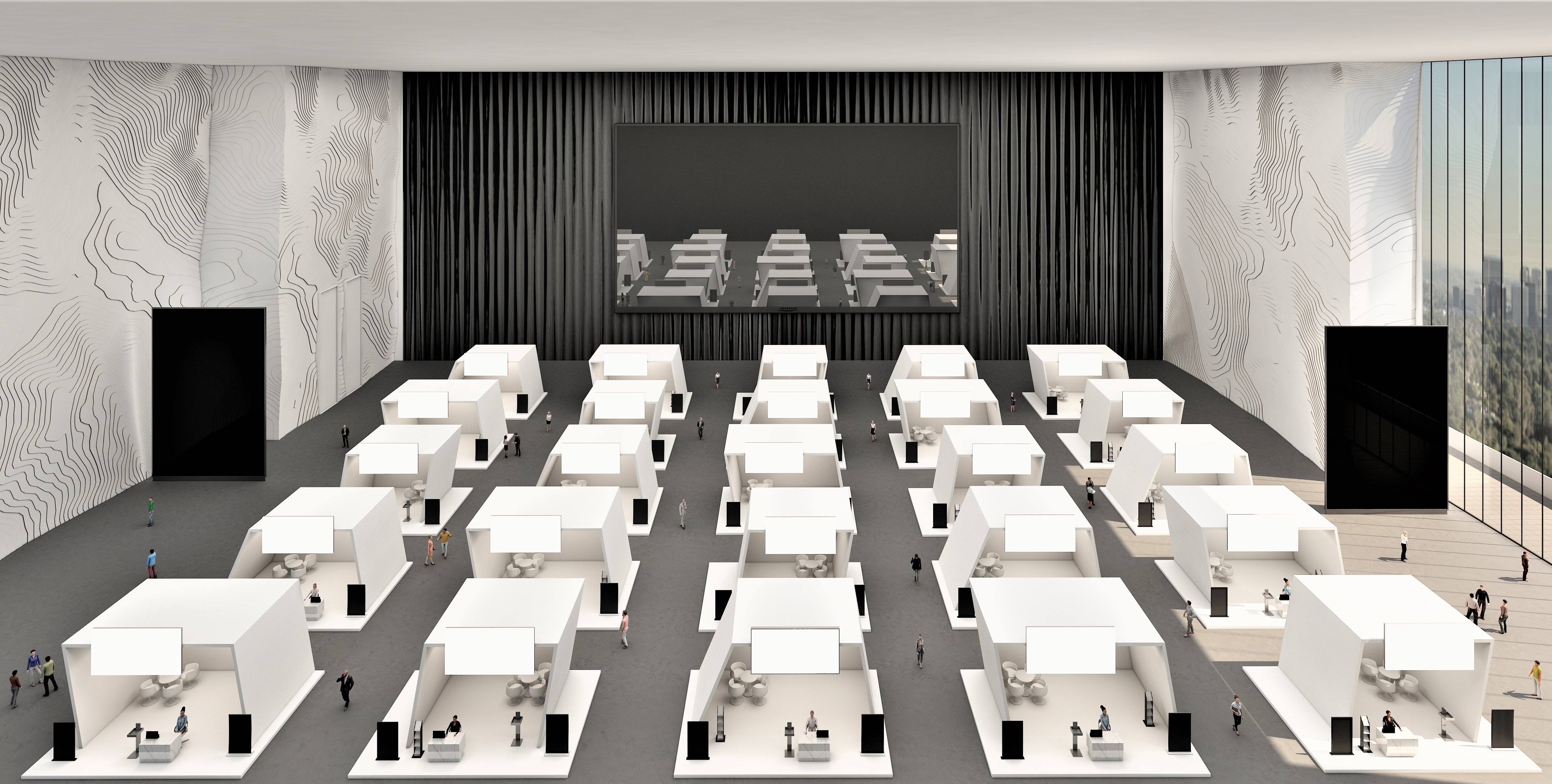 virtual exhibition center virtual space designing interior designing