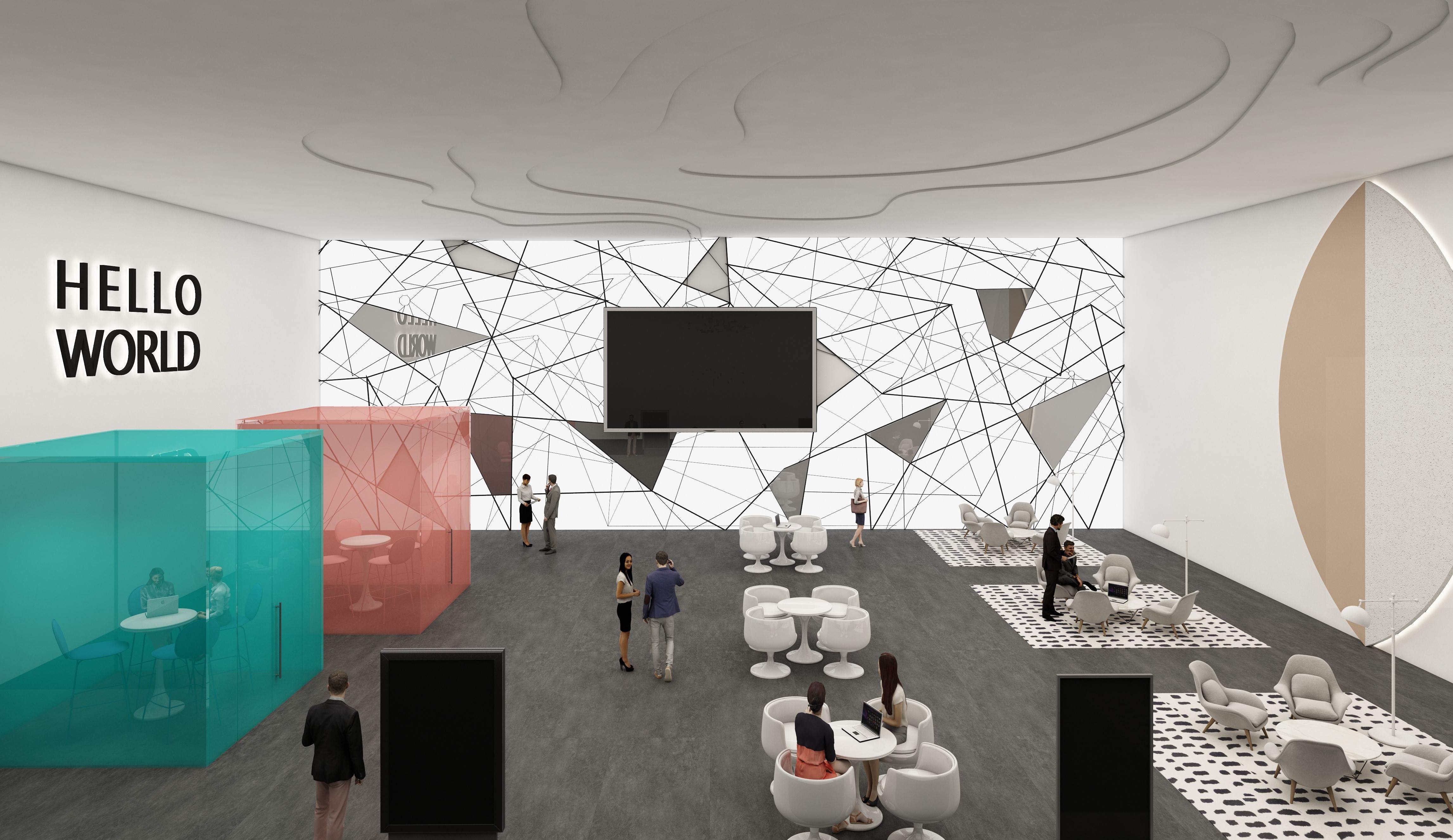 virtual exhibition center virtual space designing interior designing